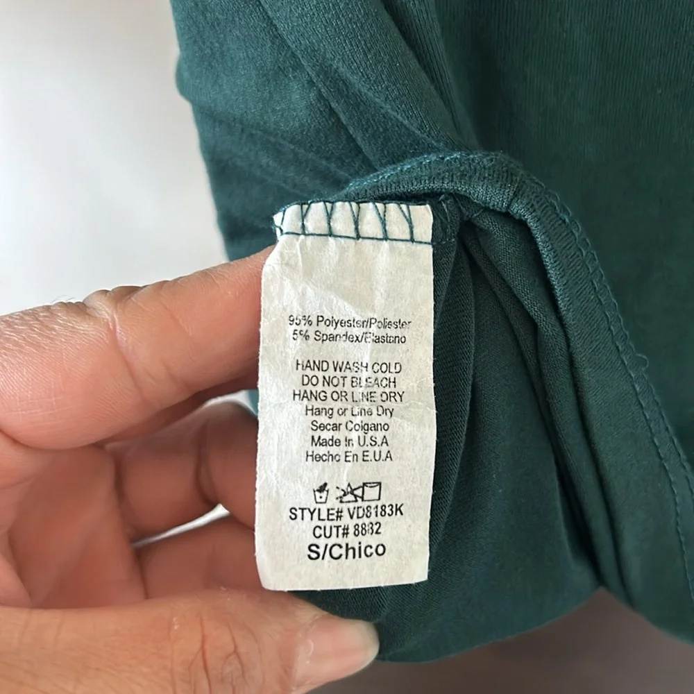 Pinkblush Emerald Green Ruffle Off The Shoulder Long Sleeve Maternity Mini Dress - Picture 9 of 10